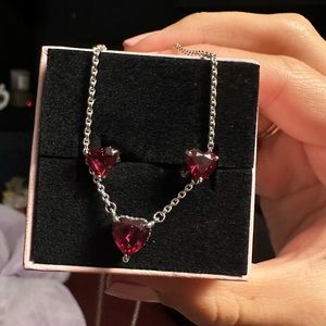 Pandora heart necklace and earring set
